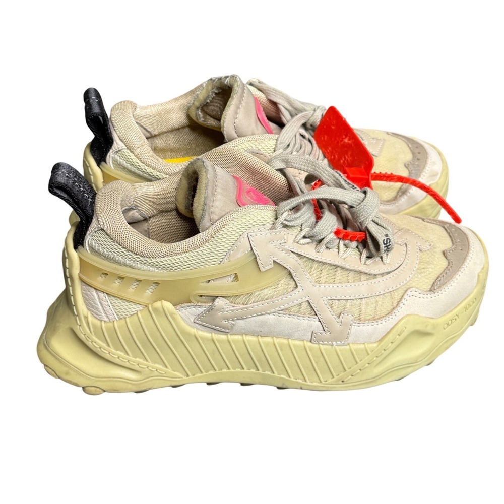 Off-White ODSY-1000 Beige Pink Chunky Sneakers Size 37 Virgil Abloh Streetwear